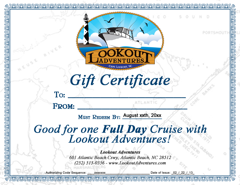 Purchase Gift Certificates - Private Charter Boat - Boat Rental